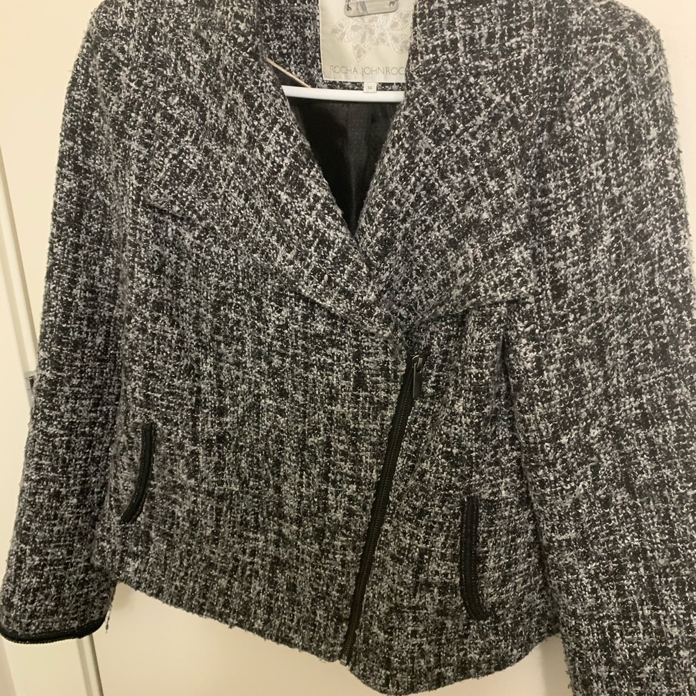 Rare Tweed moto jacket! Rocha by John Rocha - Picture 4 of 6